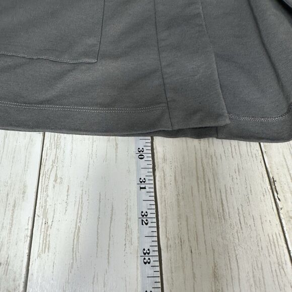 Eileen Fisher Womens Size XL Open Front High Collar Ponte Jacket Gray Pockets - Picture 7 of 10